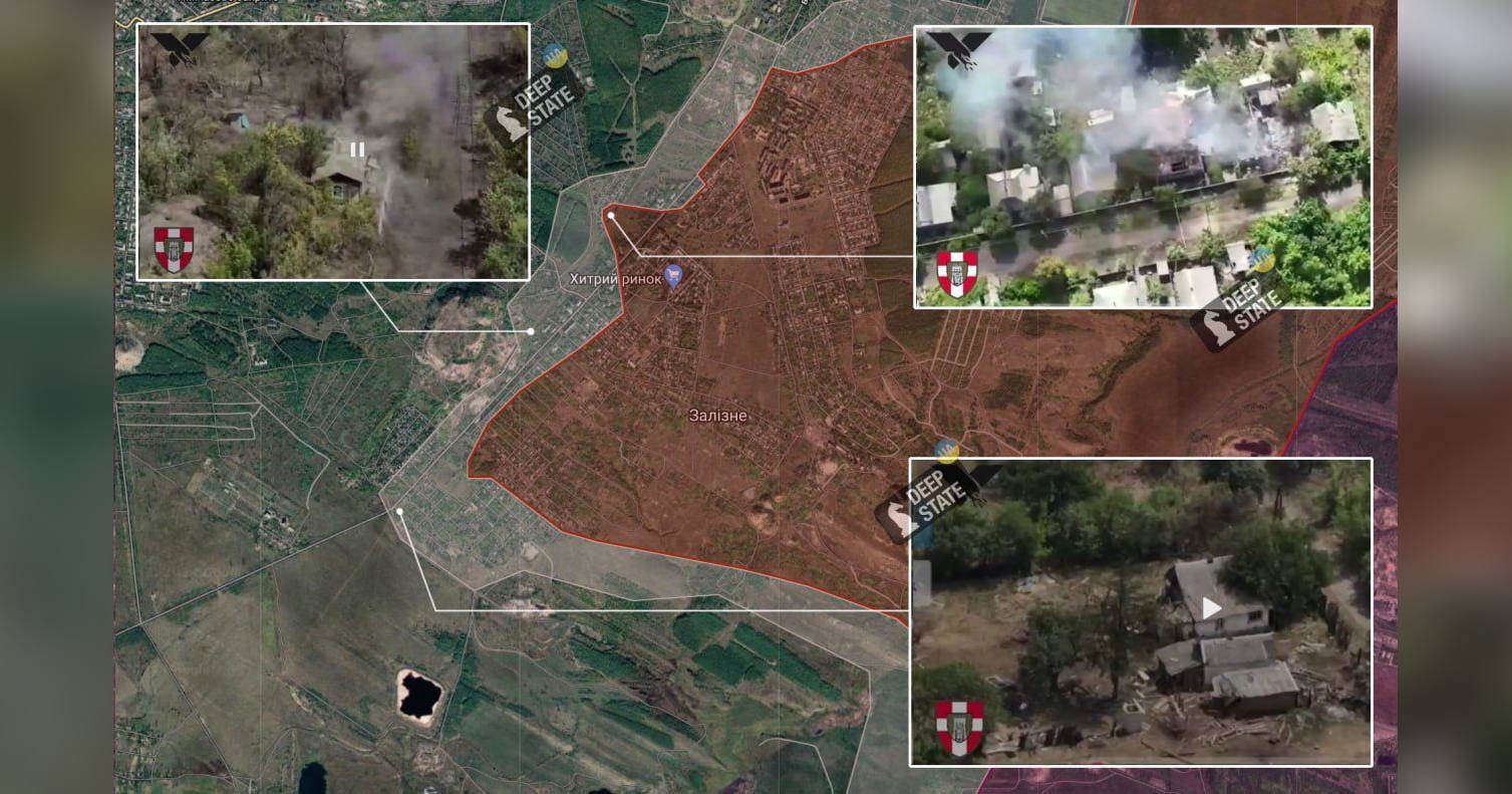 Візуальна фіксація ворога у Залізному: до Торецька всього 100 метрів / Фото DeepState