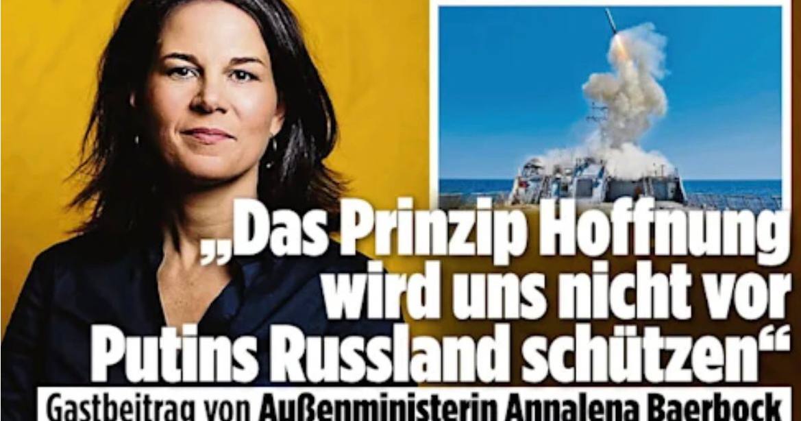"Принцип надежды не защитит нас от Путина". Анналена Бербок написала гостевую статью для BILD am SONNTAG / Коллаж BILD am SONNTAG