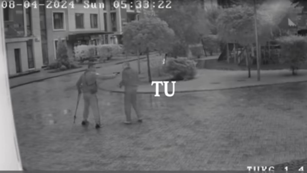 В Киеве военный устроил стрельбу / Скриншот с видео