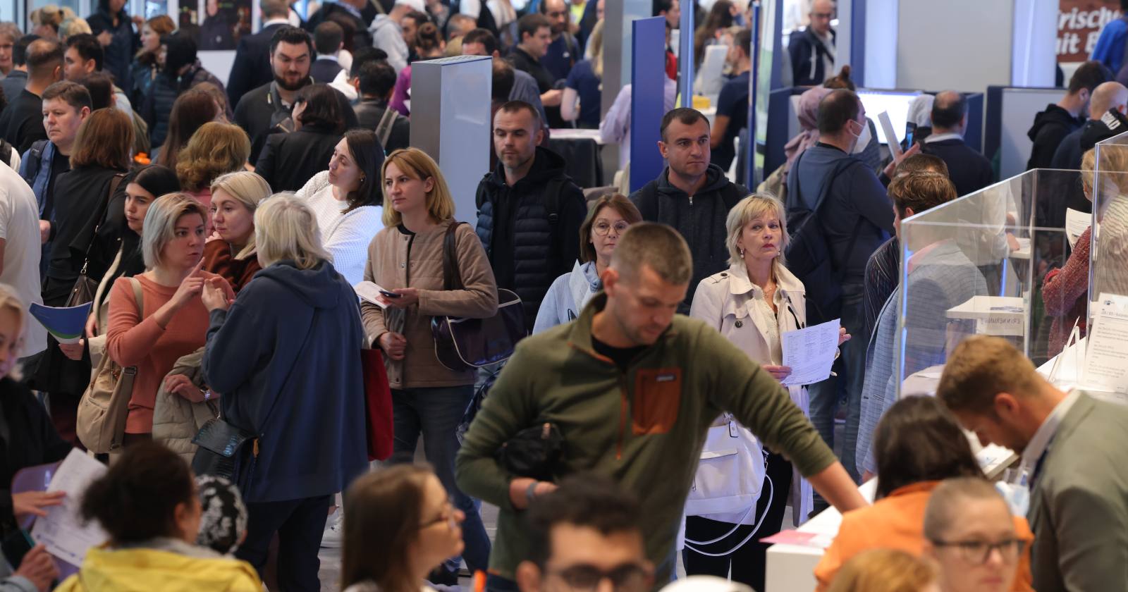 Ярмарка вакансий для мигрантов и беженцев 4 октября 2023 года в Берлине, Германия / Фото Getty Images/Global Images Ukraine