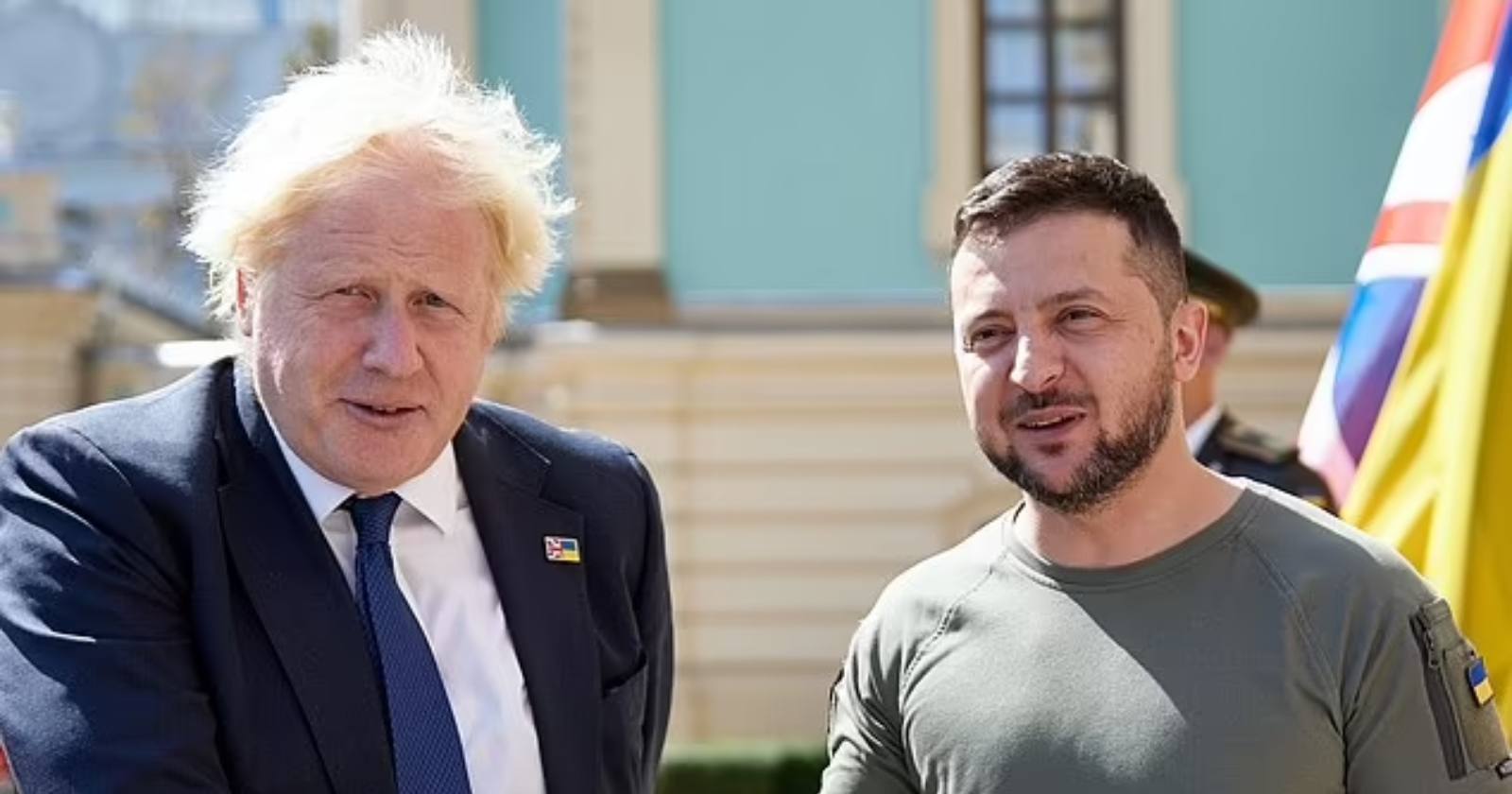 Борис Джонсон і Володимир Зеленський / Фото Daily Mail
