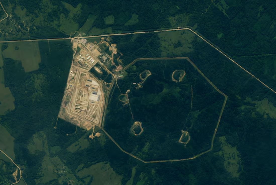 Спутниковый снимок предполагаемого местоположения российской ядерной ракеты "Буревестник" / REUTERS