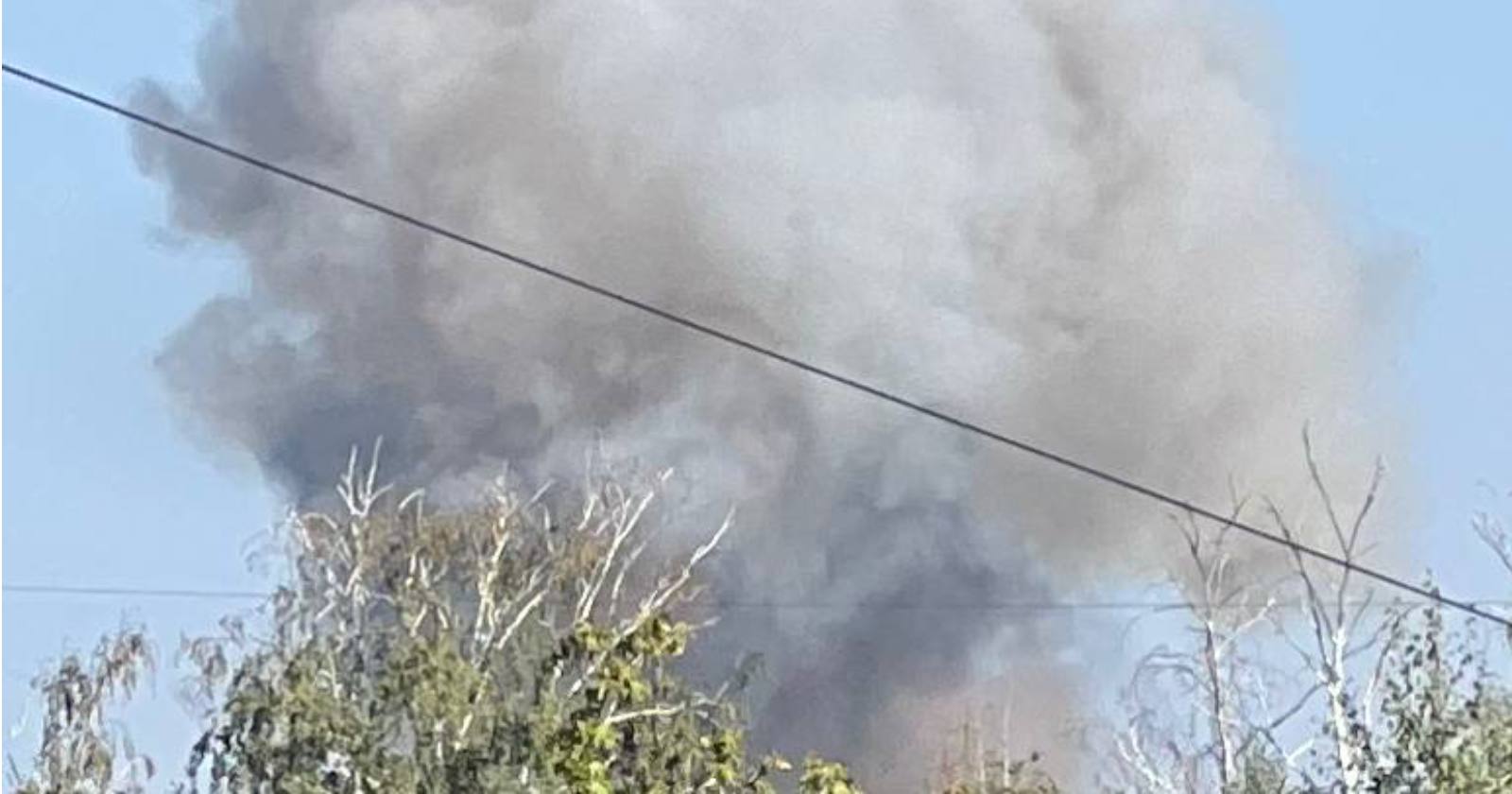 Вибух у Малоданилівський громалі під Харковом / Фото телеграм-канал керівника Малоданилівської громади Олександра Гололобова @AlexsAlexs_G