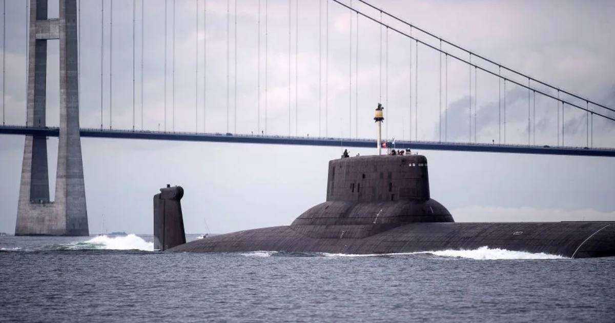 На цьому фото 2017 року зображений підводний човен з ядерними балістичними ракетами ВМФ Росії в Балтійському морі поблизу Данії / Фото з відкритих джерел
