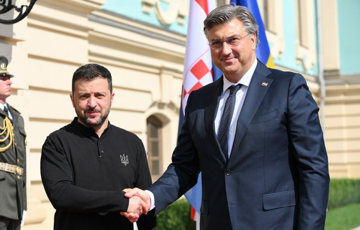 Прем’єр-міністр Хорватії Андрей Пленкович зустрівся з президентом України Володимиром Зеленським / Фото: Володимир Зеленський/Telegram