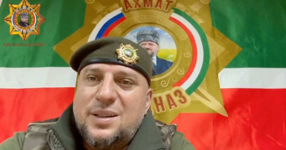 Командир СОБР «Ахмат» Апті Алаудінов / Скриншот відео
