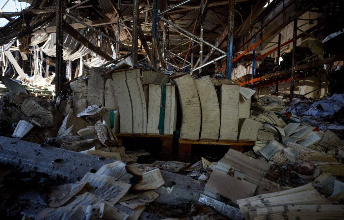 Разрушенная россиянами типография "Фактор-Друк" в Харькове / Фото: Офис президента