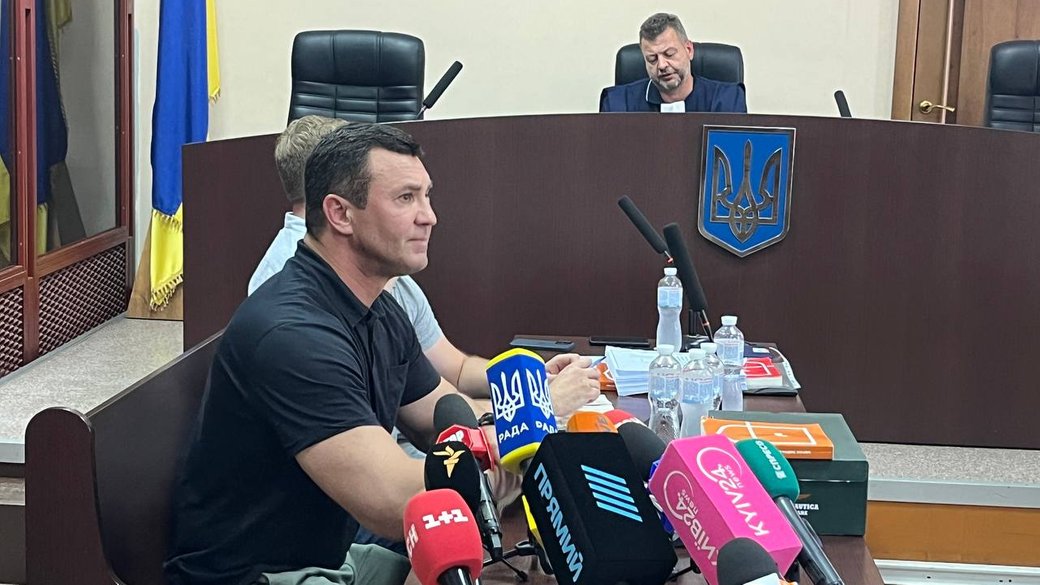 Николай Тищенко во время судебного заседания в Печерском суде Киева / Фото: Суспільне