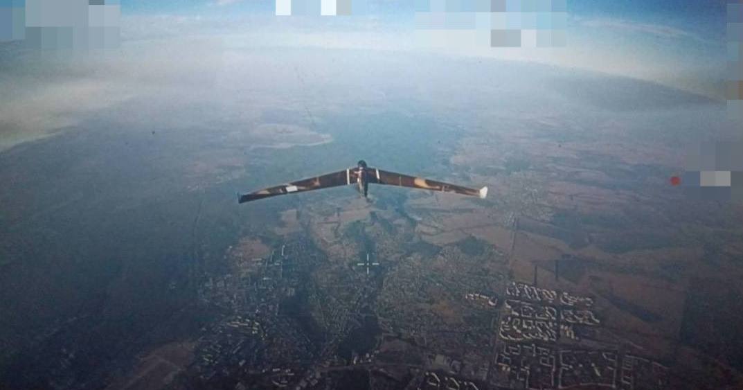 Российский разведывательный БПЛА в районе Харькова / Фото Serhii Sternenko ✙ @sternenko