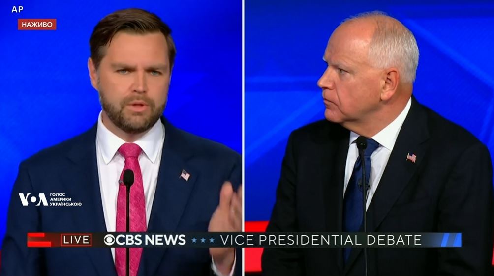 Дебаты кандидатов в вице-президенты США / Кадры с трансляции дебатов