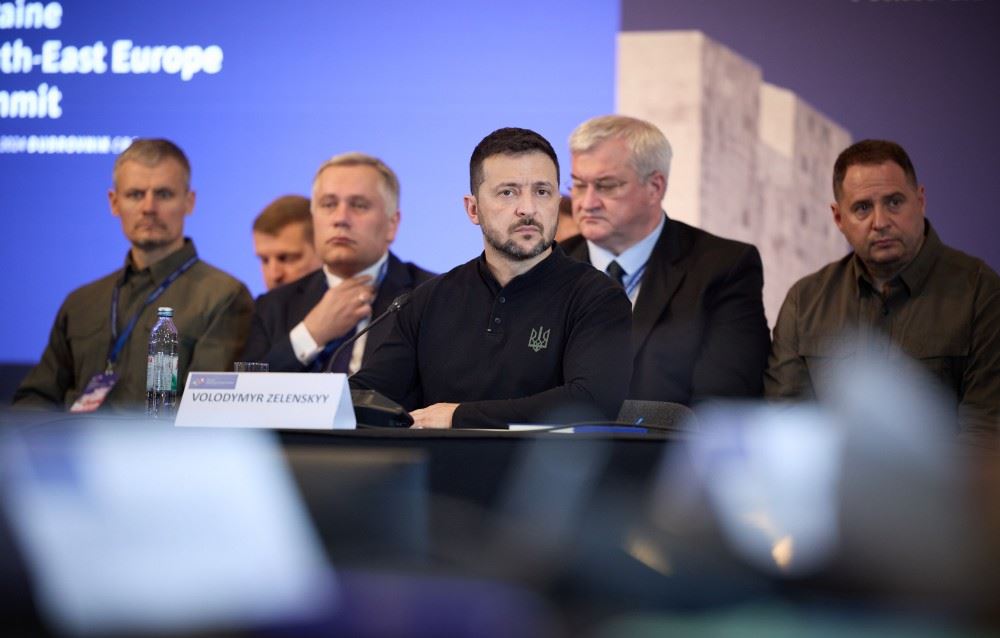 Президент Украины Владимир Зеленский принимает участие в саммите Украина - Юго-Восточная Европа / Фото: Офис президента