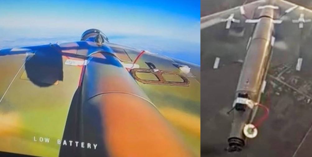 Российский беспилотник ZALA 421-16Е с устройством РЭБ "Зеркальце" / Скриншот с видео