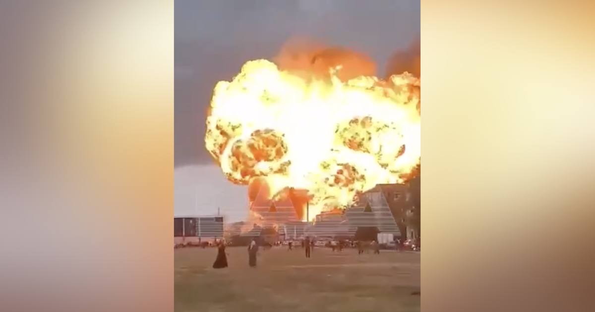 Момент вибуху на АЗС у Грозному / Скріншот відео