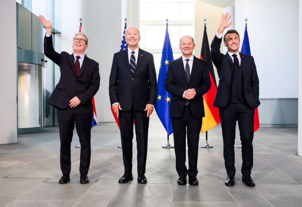 Кир Стармер, Джо Байден, Олаф Шольц, Эммануэль Макрон в Берлине / X Олаф Шольц