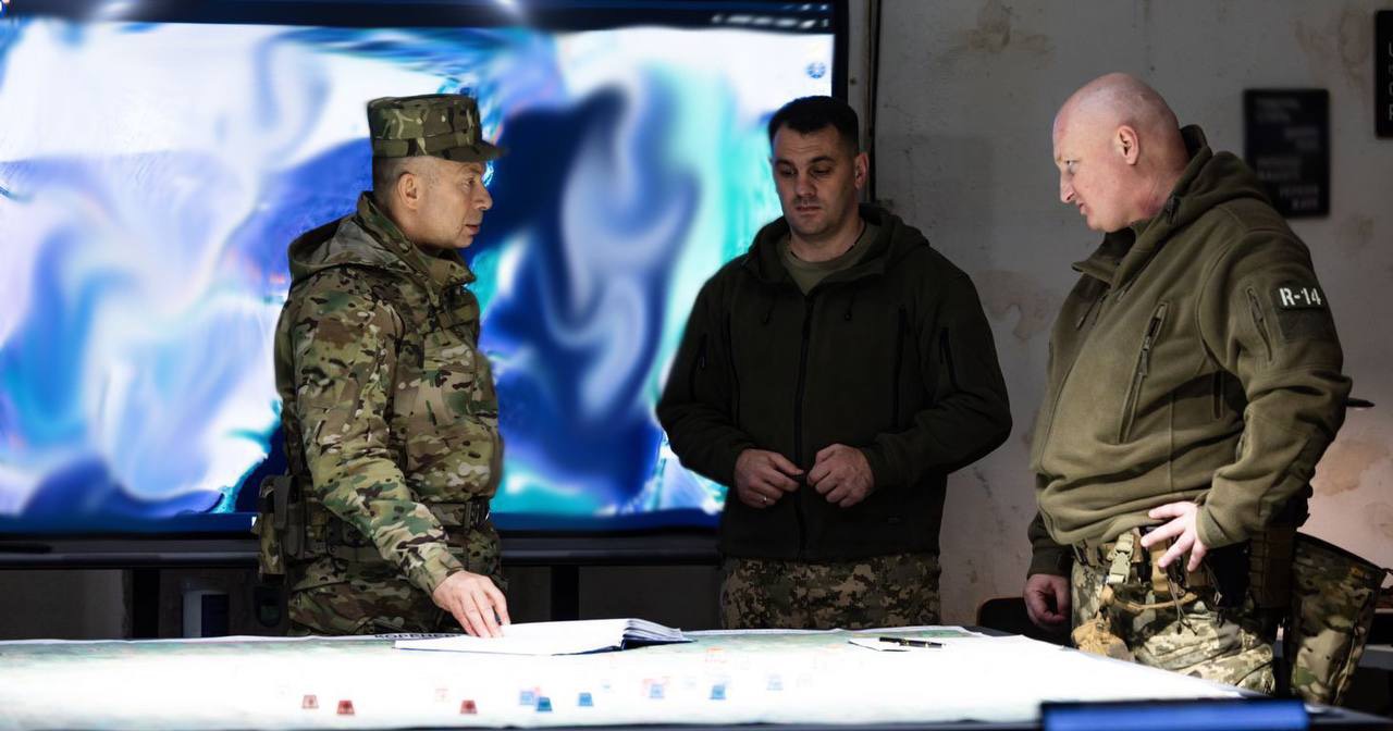 Олександр Сирський у одному з військових піідрозділів, які діють на Сумщині та у Курській області рф / Фото телеграм-канал @osirskiy