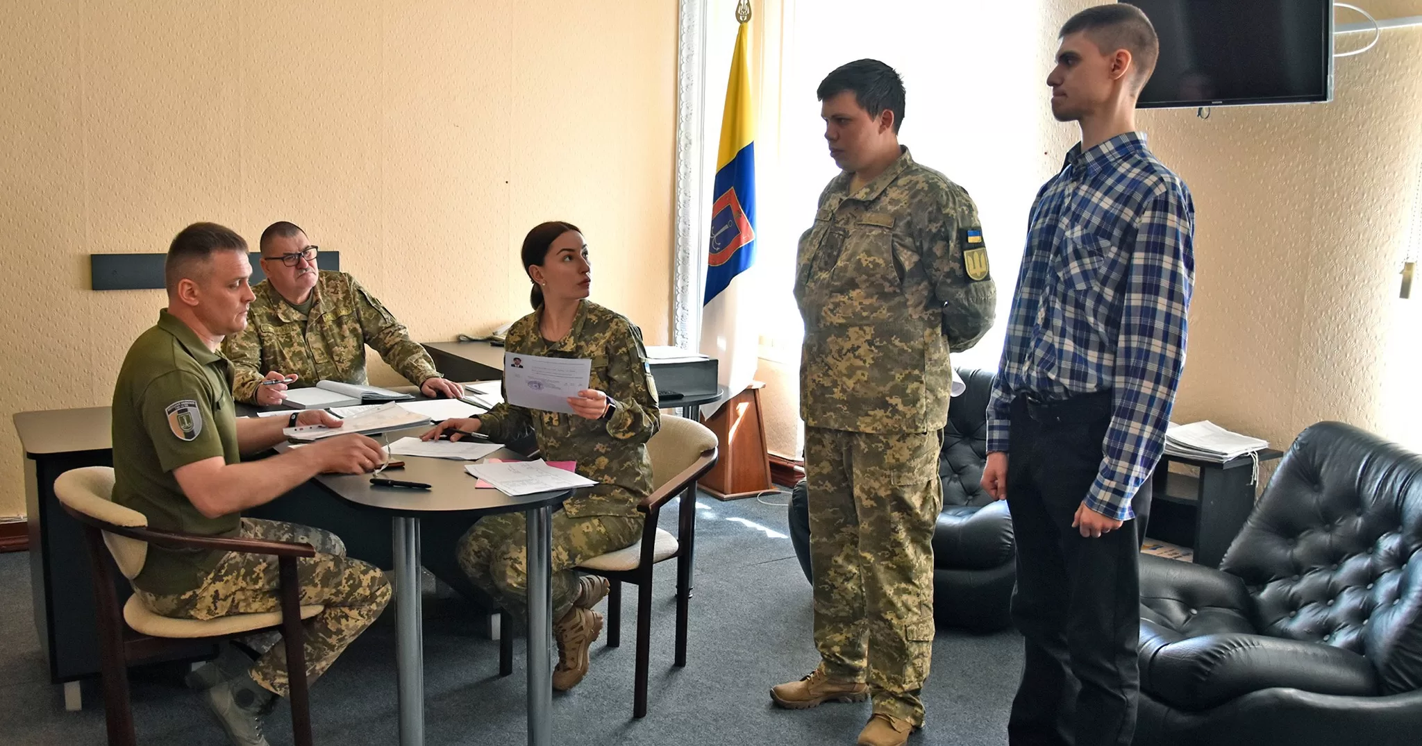 Засідання атестаційної комісії щодо призову офіцерів запасу, травень 2020 / Фото Одеський обласний ТЦК та СП