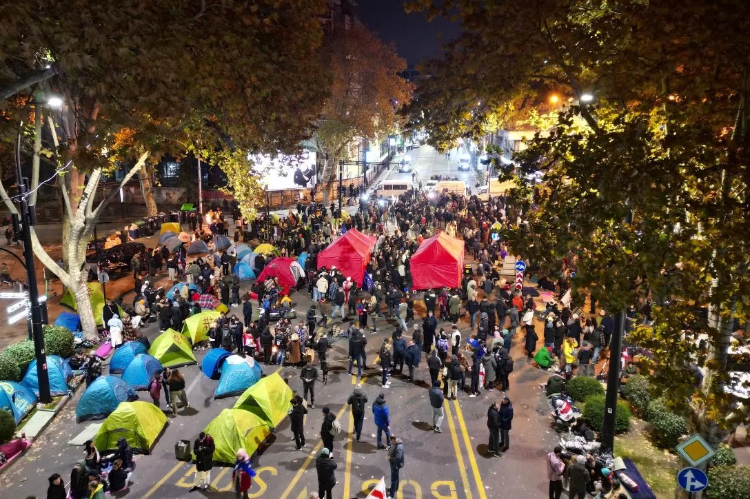 Протестующие в Тбилиси / Фото: x/mari_nikuradze