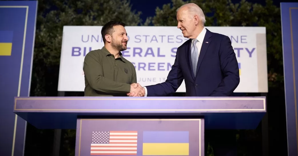Володимир Зеленський і Джозеф Байден в Апулії, Італія, підписали двосторонню безпекову угоду / Фото ОПУ