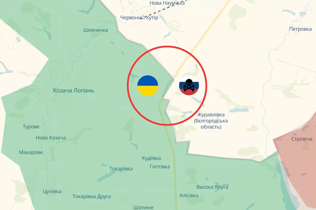 Район Гоптовки на карте DeepState