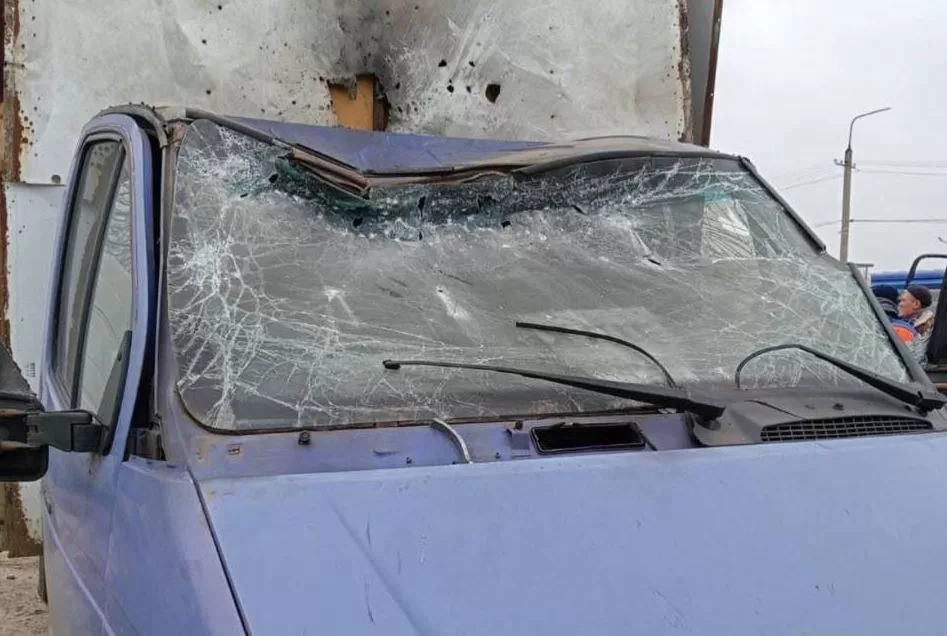 Пошкоджений в результаті російського удару автомобіль / Фото: Запорізька ОВА