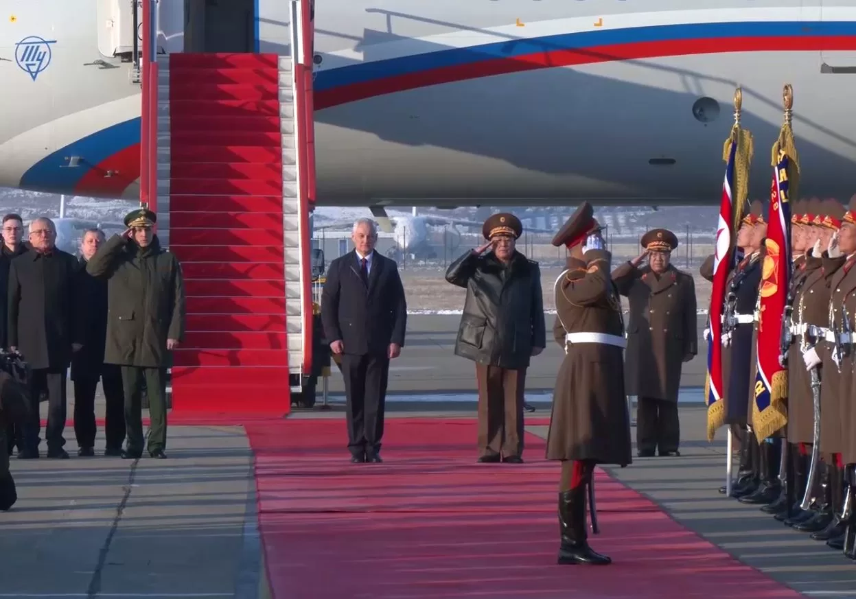 Очільник російського міноборони Андрій Бєлоусов у КНДР / Кадр з відео