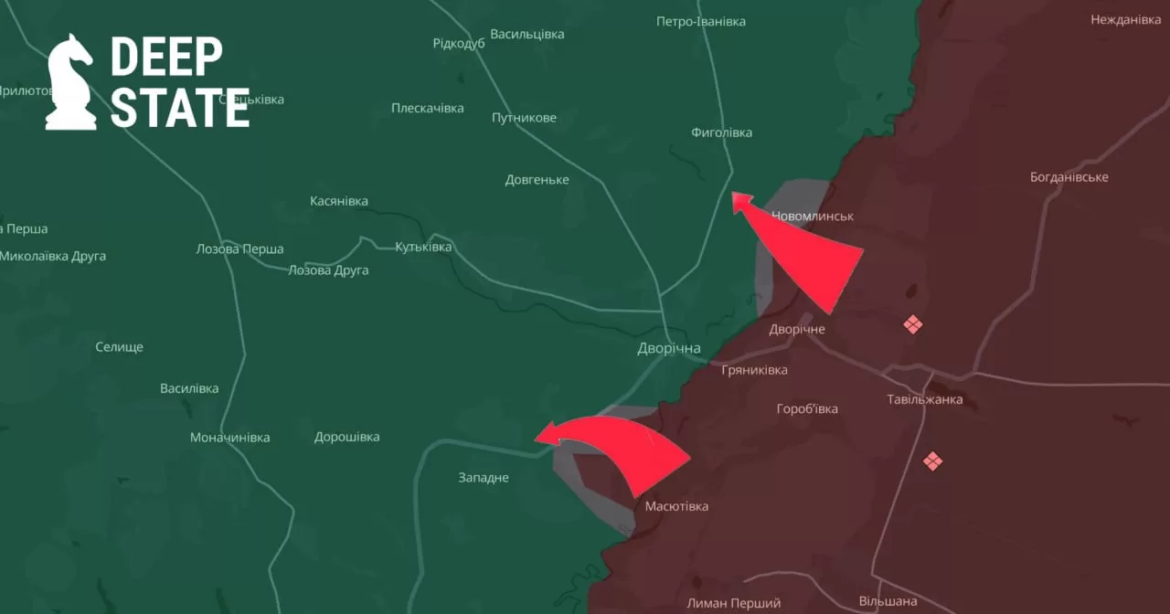 A fragment of the map of the fighting / Photo by DeepState