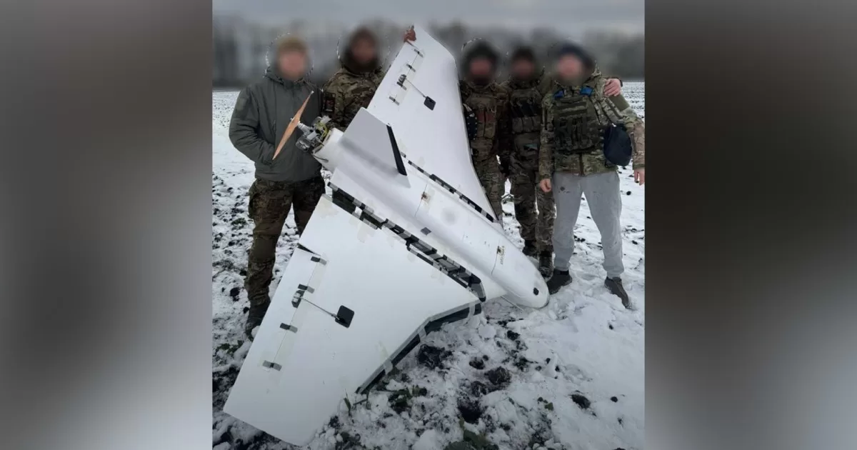 Border guards destroyed a Herbera with small arms over Sumy region. 25 November 2024 / Photo by the State Border Guard Service of Ukraine