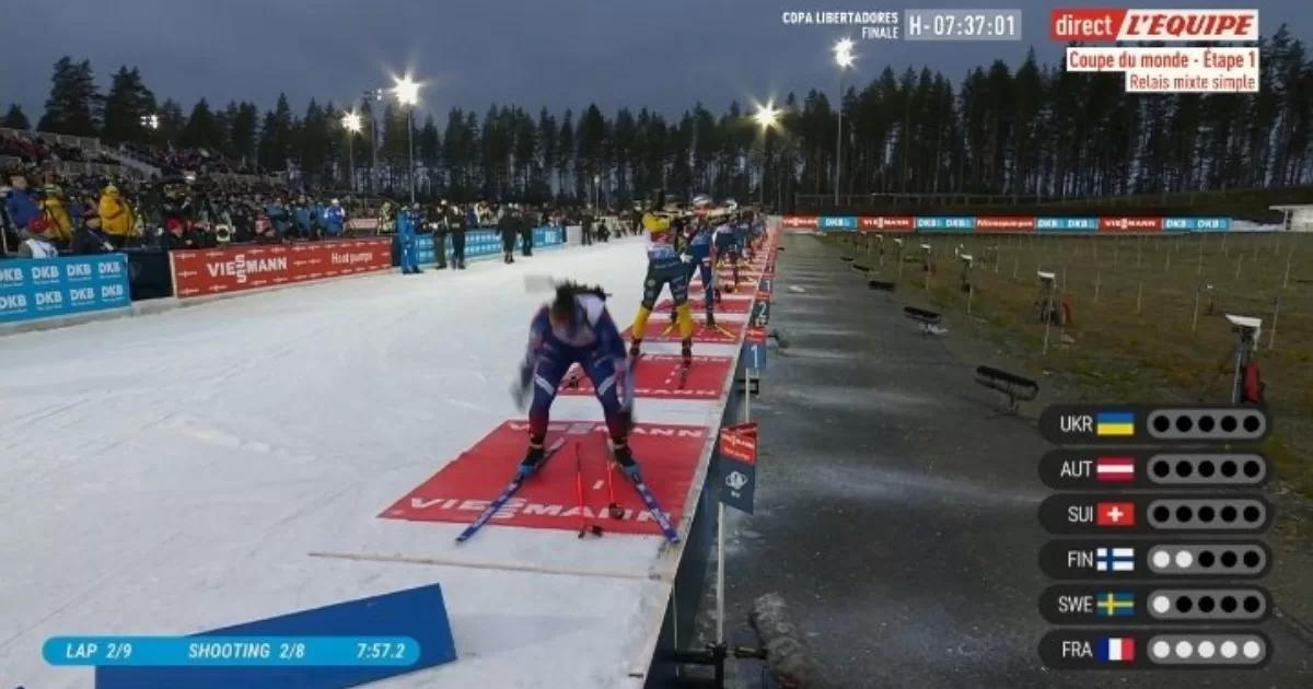 На вогневому рубежу у Контіолахті / Скріншот трансляції