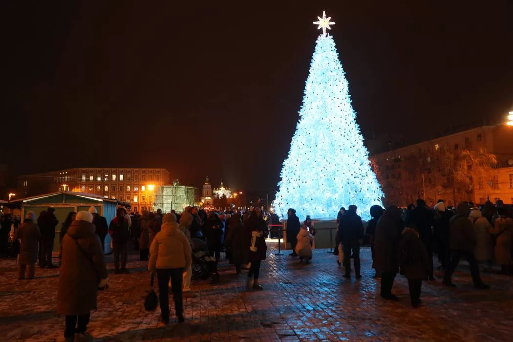 The country's main Christmas tree on St. Sophia Square in Kyiv / Photo: Vitali Klitschko