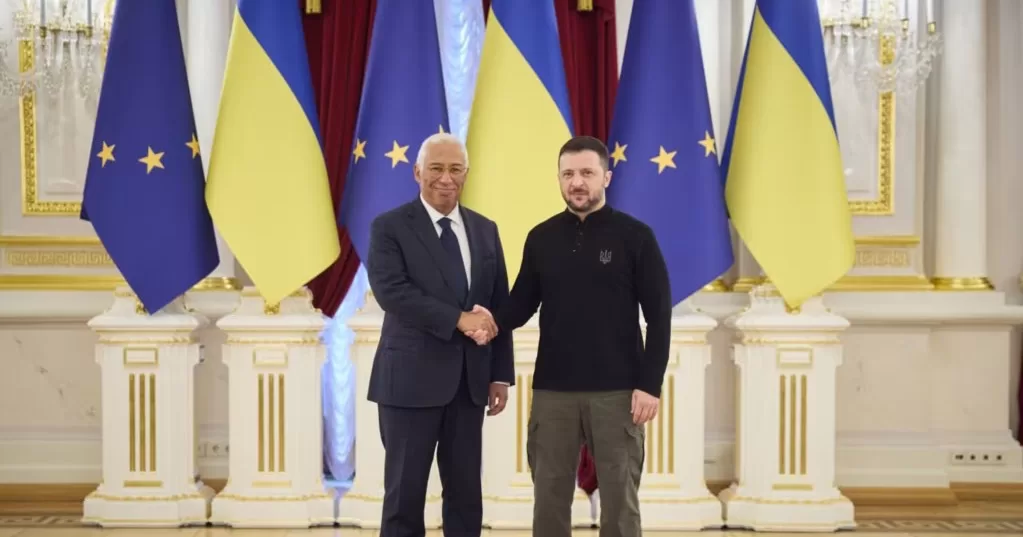 Президент Европейского Совета Антониу Кошта и президент Украины Владимир Зеленский, Киев, 1 декабря 2024 года / Фото ОПУ