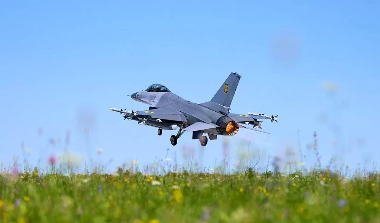 Винищувач F-16 Повітряних Сил ЗСУ / Фото: Офіс президента України