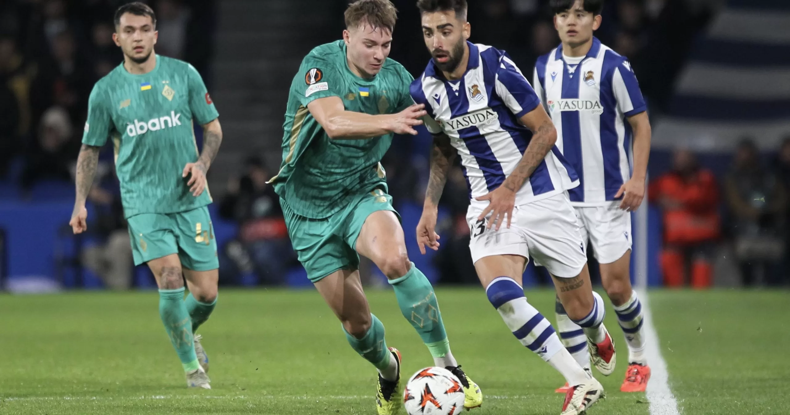 Момент матча «Реал Сосьедад» - «Динамо» в Лиге Европы / Фото ФК «Динамо» (Киев)