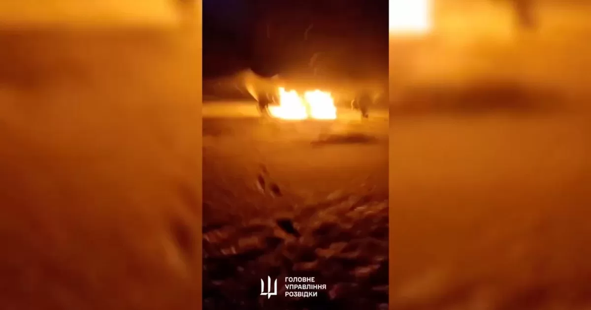Fire at the military airfield in Krymsk. A Su-30 is on fire / Video screenshot