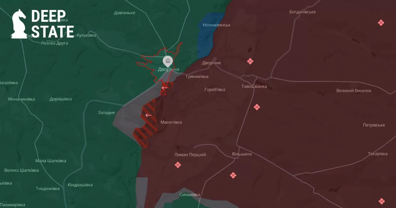 Російська армія заходить у Дворічну / Мапа DeepState