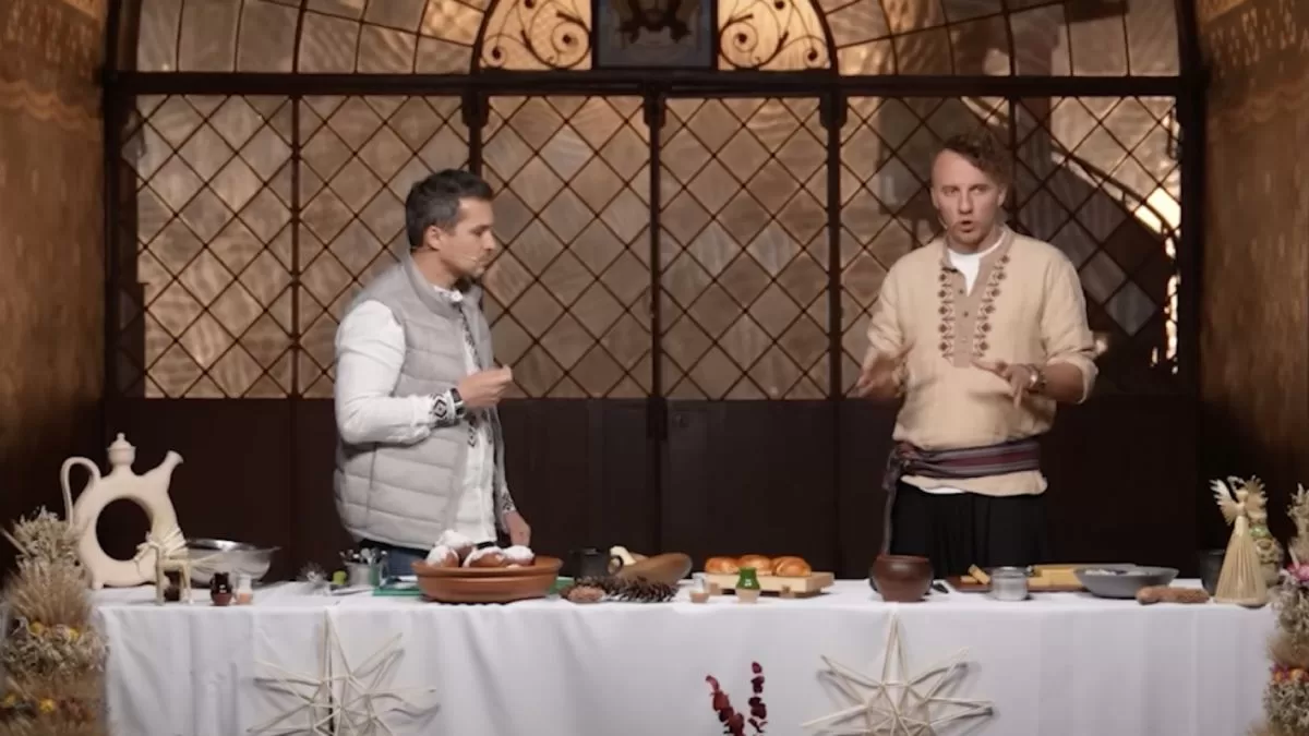 Кадр з кулінароного шоу "Готуємо 12 втрачених українських страв"