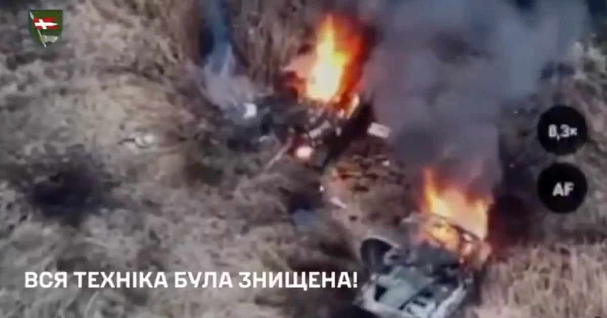 Во время боя вся бронетехника врага была выведена из строя полностью, без возможности восстановления / Скриншот видео