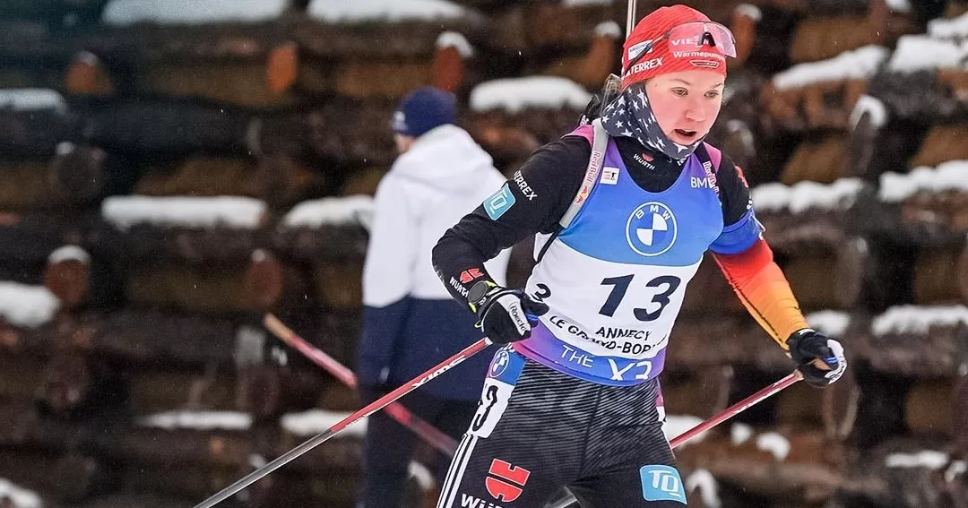 Победительница третьего этапа Кубка мира в масстарте немка Селина Гротиан / Фото IBU