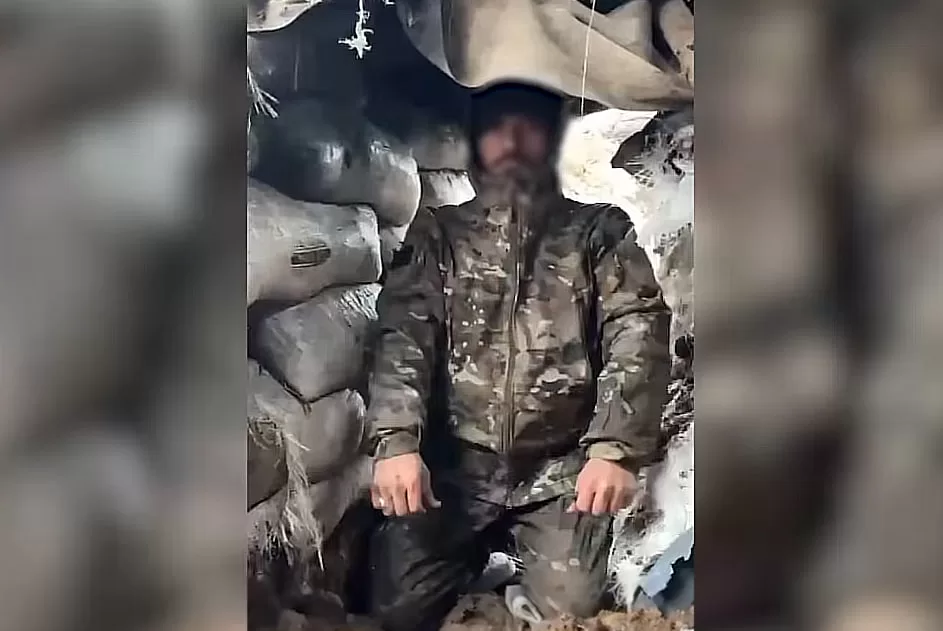 Пленный египтянин на Торецком направлении / Скриншот из видео 28 ОМБр