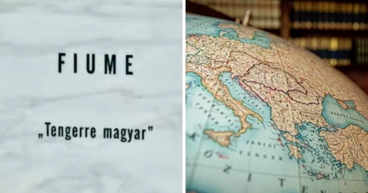 Атлас із зображенням Великої Угорщини. Зліва напис: “Фіуме - Венгерское море”. Фіуме - угорська назва хорватського міста Рієка / Фото HMS