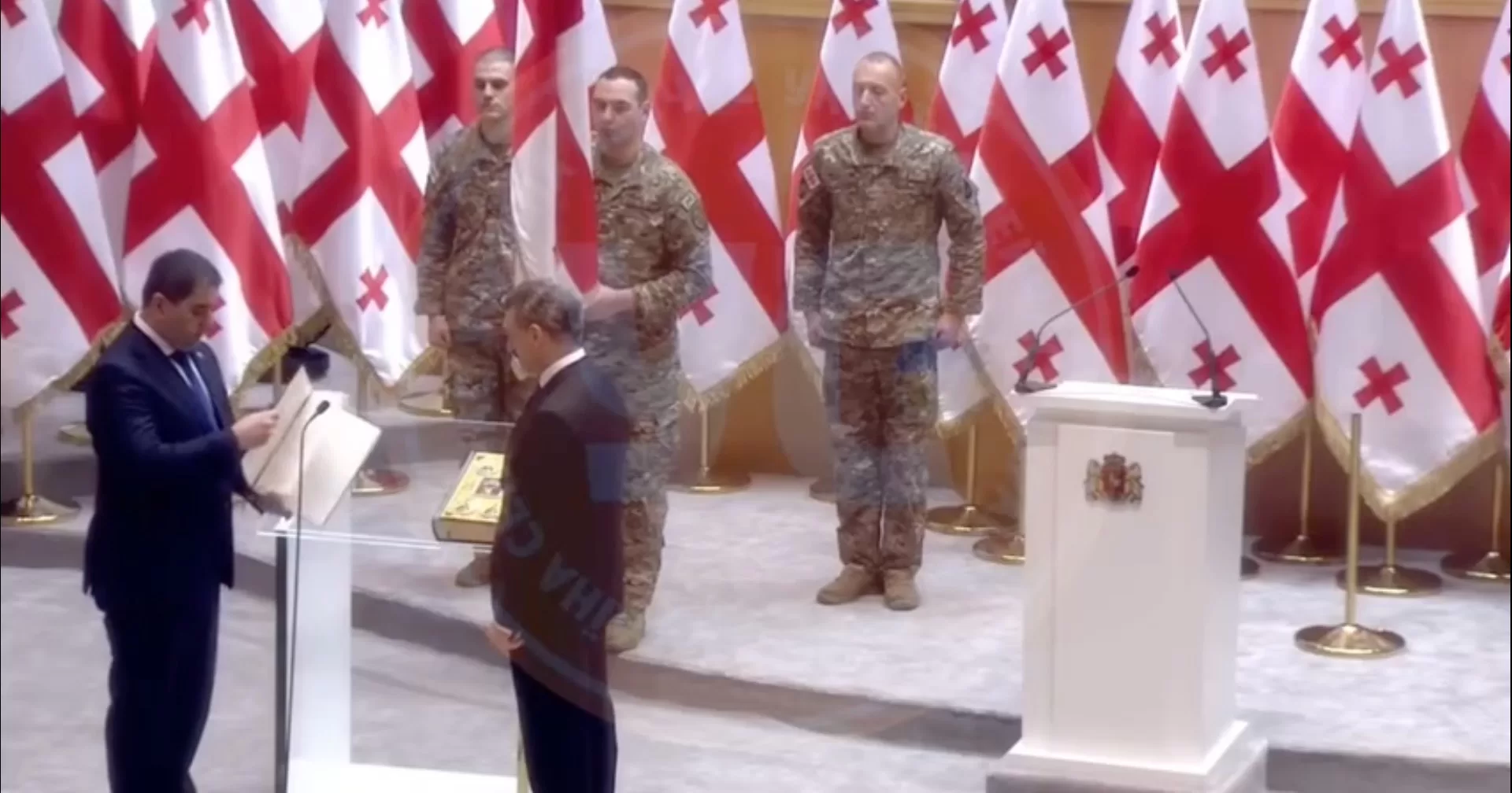 Церемония инаугурации Михеила Кавелашвили / Скриншот трансляции