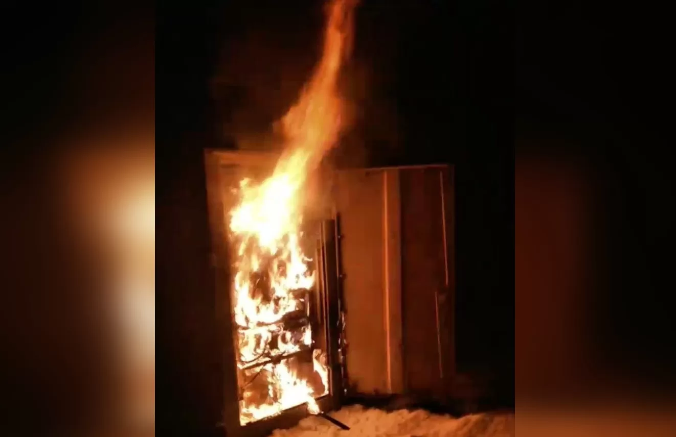 Пожежа на залізничному обладнанні в РФ / Фото: "АТЕШ"