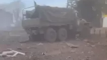 Знищена вантажівка російської армії у Курській області / Скриншот з відео