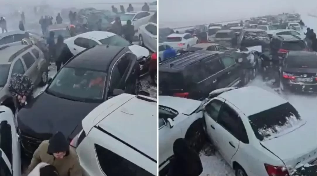 Масштабна ДТП у Казахстані / Кадр з відео