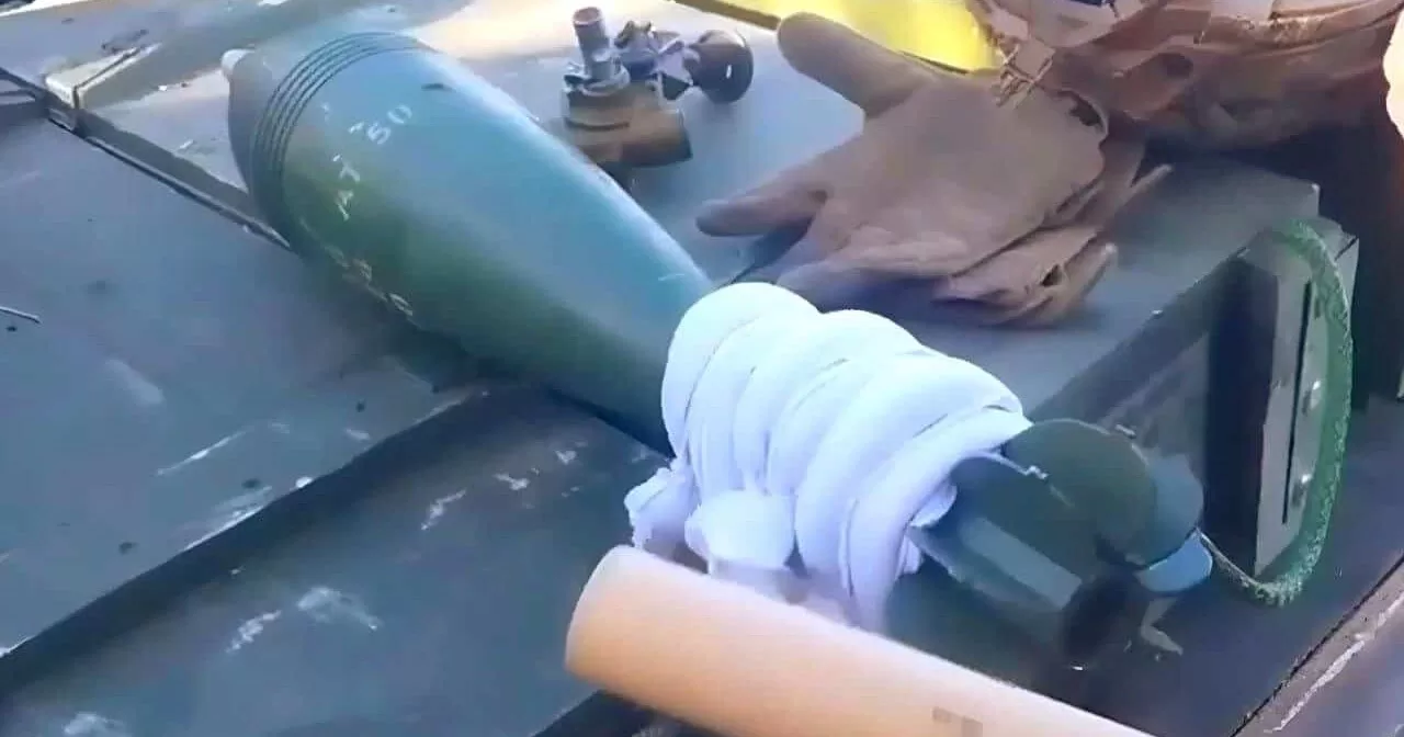 Бракована українська 120 мм артилерійська міна, листопад 2024 / Фото ТСН