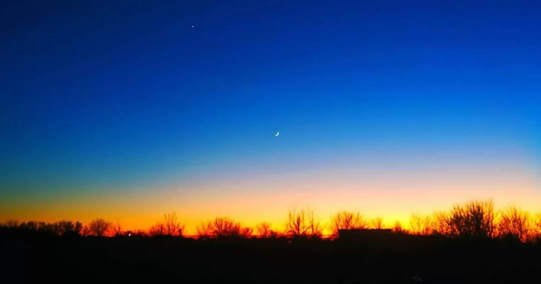 Sunset in the Poltava region. 2 January 2025 / Facebook photo by Zinaida Barabytska