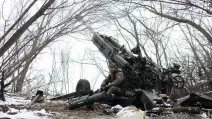 Soldier of the 45th separate artillery brigade Andriy Kuzma waiting for a combat order / Photo by 45th Artillery Brigade