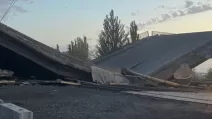 The destroyed Myrnohrad bridge in Pokrovsk. September 2024 / Photo by @UaArtem