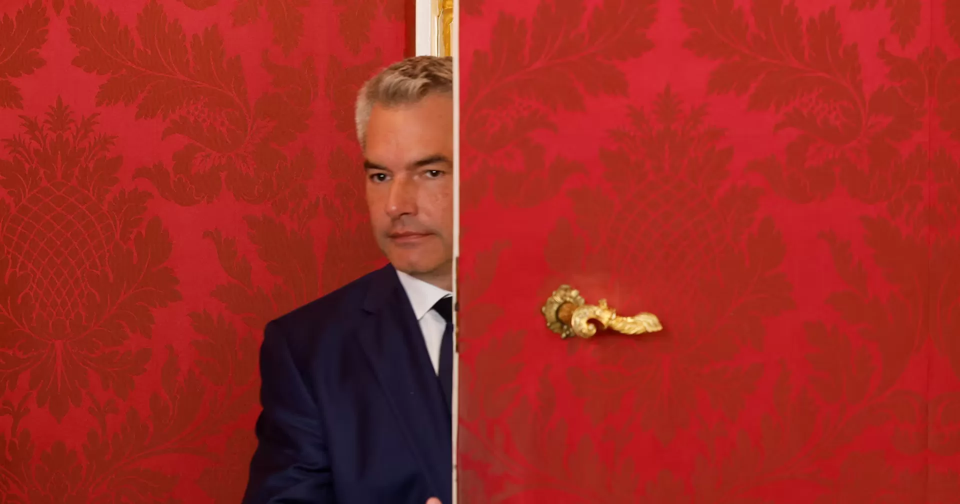 Канцлер Австрии Карл Нехаммер покидает встречу с президентом Александером Ван дер Белленом во дворце Хофбург в Вене, 21 октября 2024 года / Фото Reuters