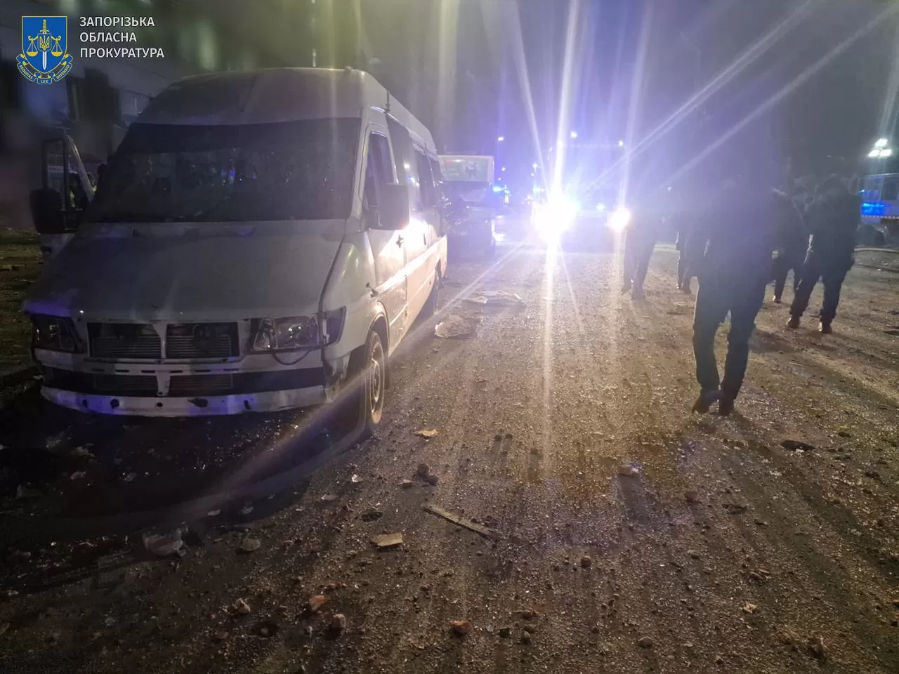 Последствия авиаудара по Запорожью 8 января / Фото: Запорожская областная прокуратура