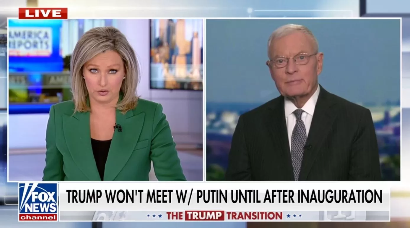 Спеціальний представник з питань України та Росії Кіт Келлог в ефірі Fox News / Скриншот з трансляції